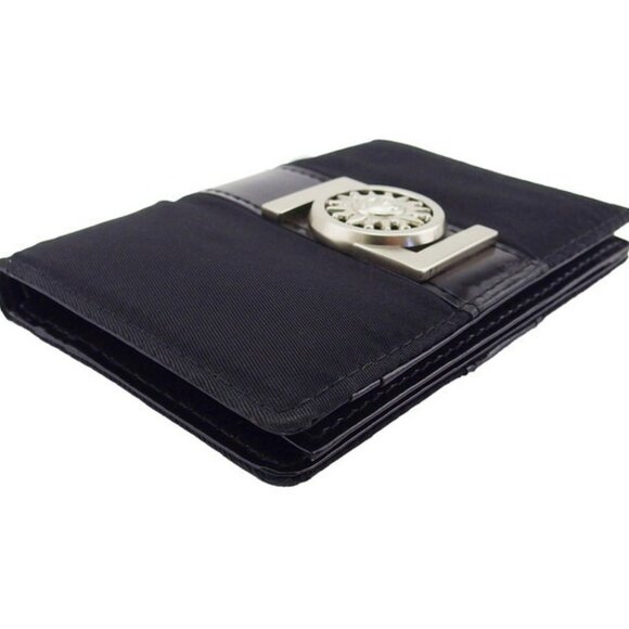 VERSACE Commuter Pass Nylon x Enamel Leather Authentic Used - Picture 5 of 9